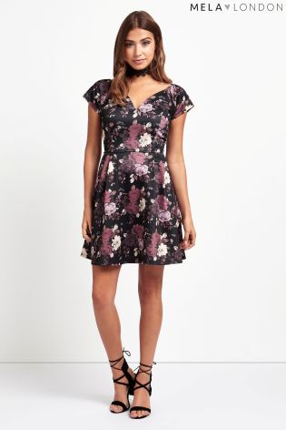 Mela Loves London Bardot Rose Dress